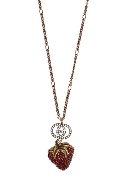 Gucci strawberry necklace